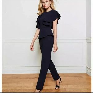 Antonio Melani Jumpsuit peplum ruffle high waist. NWT